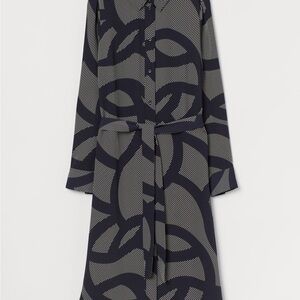 H&M Shirt dress Navy and White Size XL
